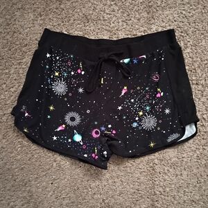 No Boundaries Black and Blue Space Shorts